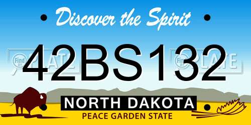 42BS132 North Dakota License Plate