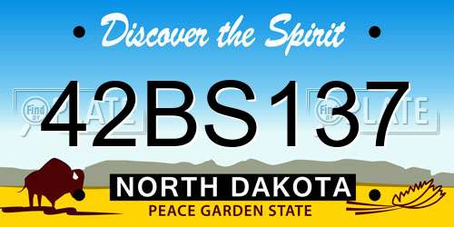 42BS137 North Dakota License Plate