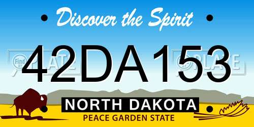 42DA153 North Dakota License Plate