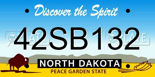 42SB132 North Dakota License Plate