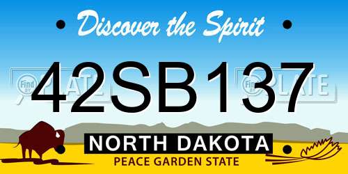 42SB137 North Dakota License Plate
