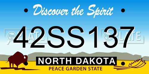 42SS137 North Dakota License Plate