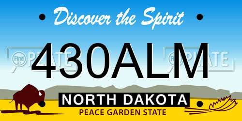 430ALM North Dakota License Plate