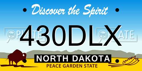 430DLX North Dakota License Plate