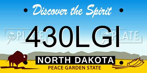 430LGI North Dakota License Plate