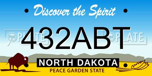 432ABT North Dakota License Plate