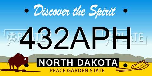 432APH North Dakota License Plate