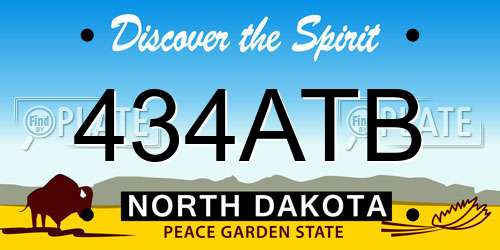 434ATB North Dakota License Plate