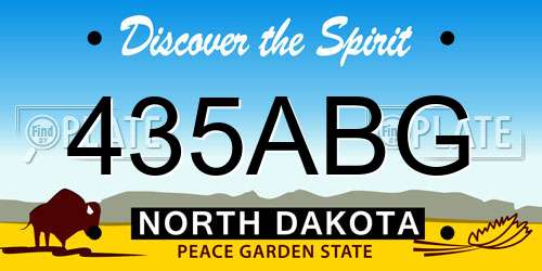 435ABG North Dakota License Plate