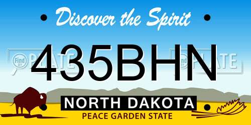 435BHN North Dakota License Plate