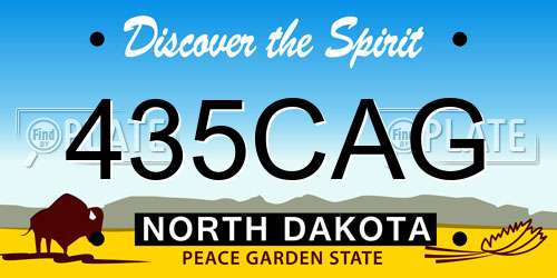 435CAG North Dakota License Plate