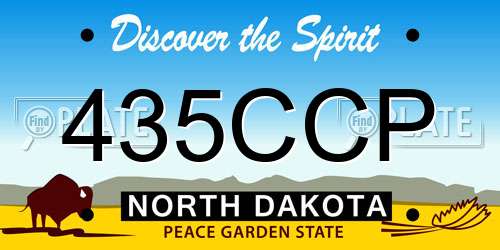 435CCP North Dakota License Plate
