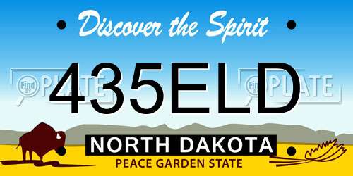 435ELD North Dakota License Plate