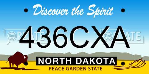 436CXA North Dakota License Plate
