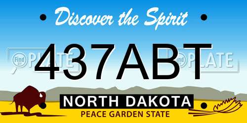 437ABT North Dakota License Plate