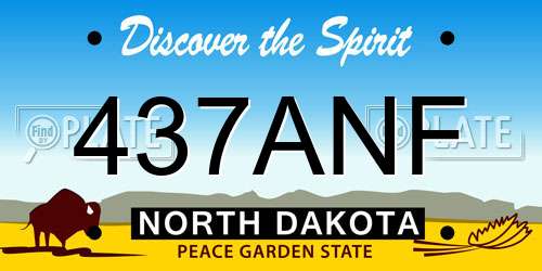 437ANF North Dakota License Plate