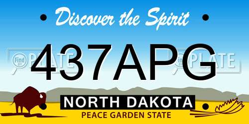 437APG North Dakota License Plate