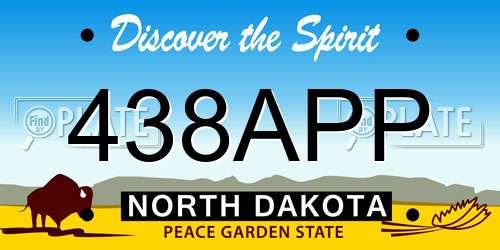 438APP North Dakota License Plate