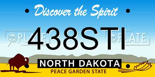 438STI North Dakota License Plate