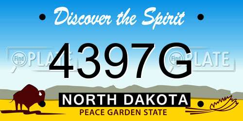 4397G North Dakota License Plate