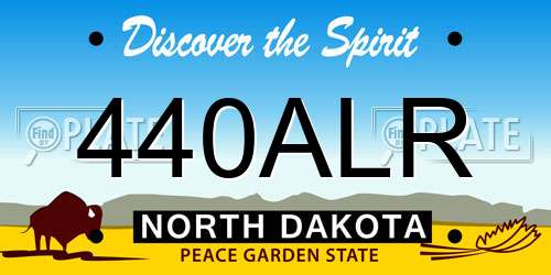 440ALR North Dakota License Plate