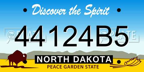 44124B5 North Dakota License Plate