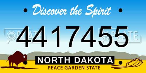 4417455 North Dakota License Plate