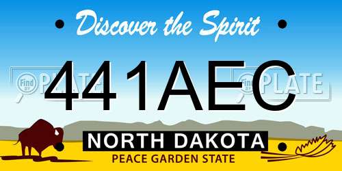 441AEC North Dakota License Plate