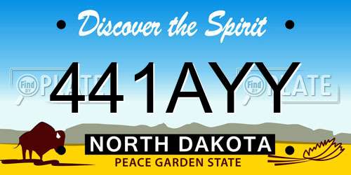 441AYY North Dakota License Plate