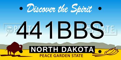 441BBS North Dakota License Plate