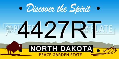 4427RT North Dakota License Plate