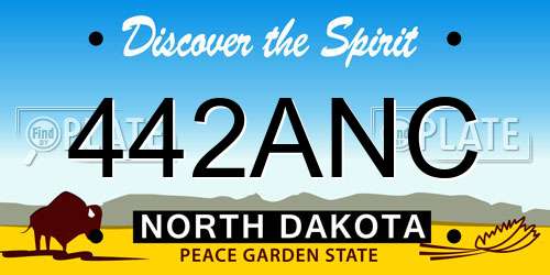 442ANC North Dakota License Plate