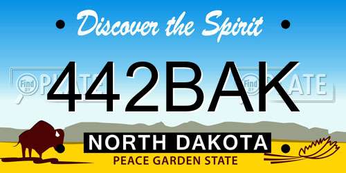 442BAK North Dakota License Plate