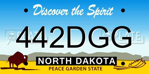 442DGG North Dakota License Plate
