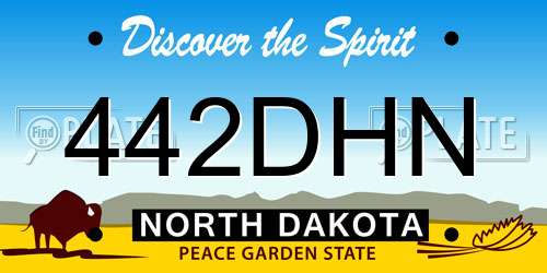 442DHN North Dakota License Plate