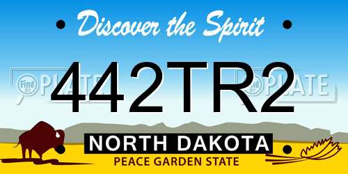 442TR2 North Dakota License Plate