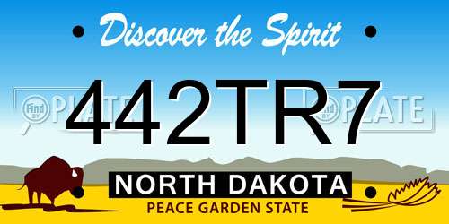 442TR7 North Dakota License Plate