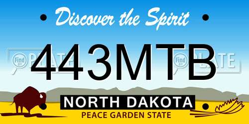 443MTB North Dakota License Plate