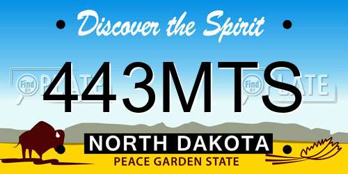 443MTS North Dakota License Plate