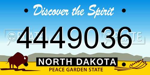 4449036 North Dakota License Plate