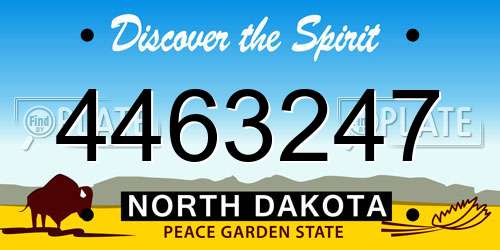 4463247 North Dakota License Plate