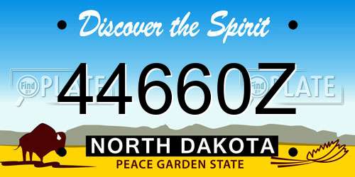 44660Z North Dakota License Plate