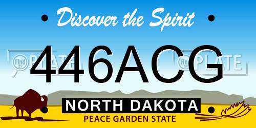 446ACG North Dakota License Plate