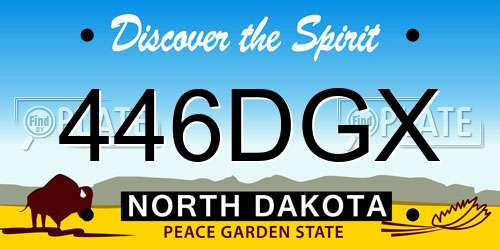 446DGX North Dakota License Plate