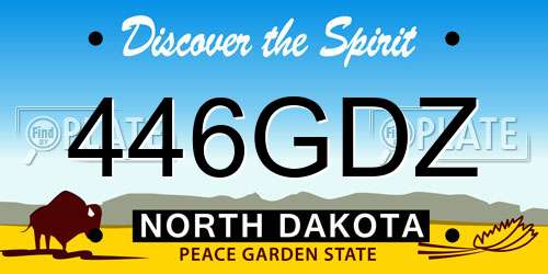 446GDZ North Dakota License Plate