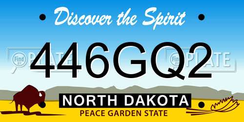 446GQ2 North Dakota License Plate