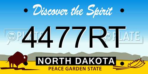 4477RT North Dakota License Plate