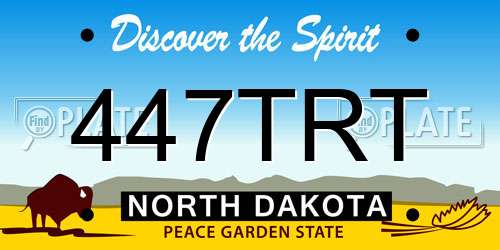 447TRT North Dakota License Plate