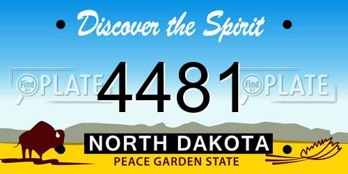 4481 North Dakota License Plate