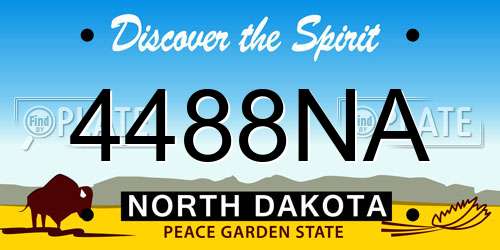 4488NA North Dakota License Plate